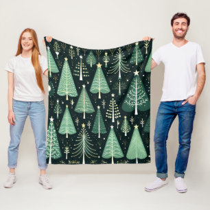 Christmas Tree Pattern Fleece Blanket