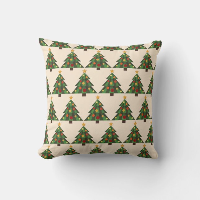 Christmas tree pattern geometric modern cushion (Front)