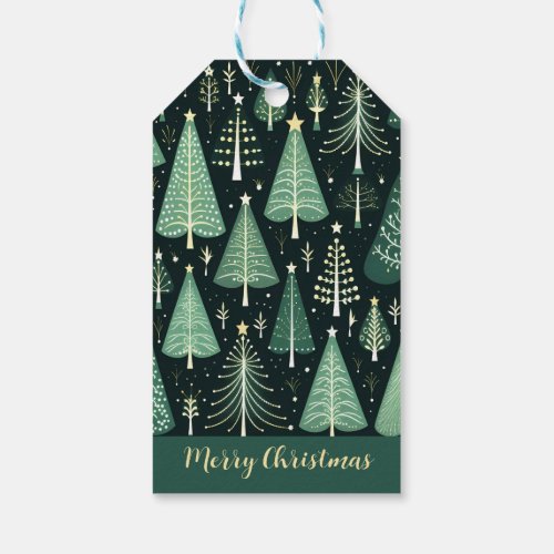 Christmas Tree Pattern Gift Tags