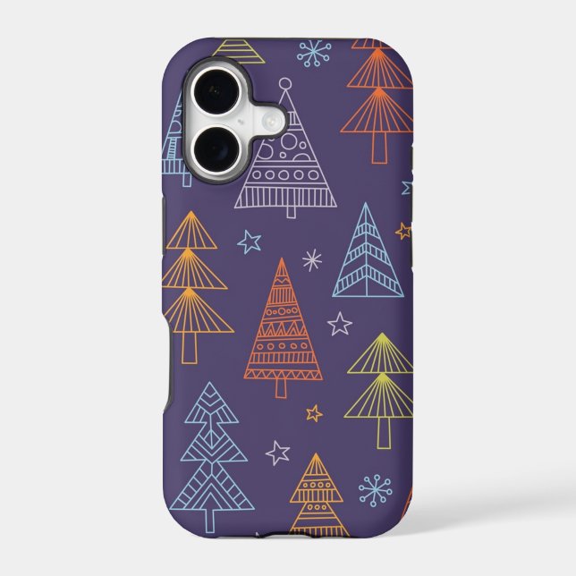 Christmas tree pattern iphone case (Back)