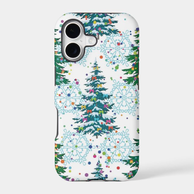 Christmas tree pattern iphone case (Back)