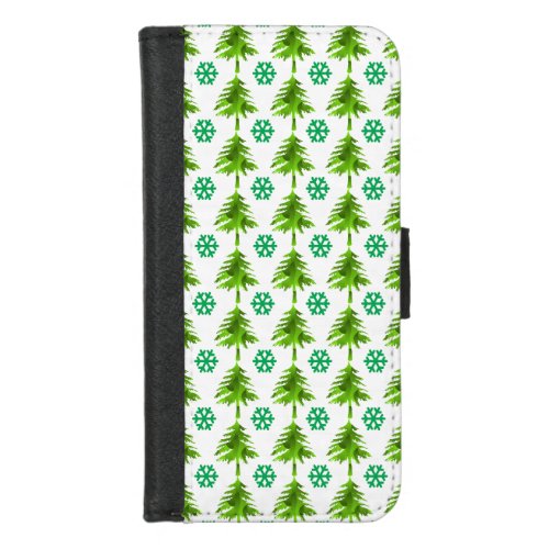 Christmas Tree Pattern iPhone 87 Wallet Case