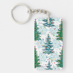 Christmas tree pattern keychain