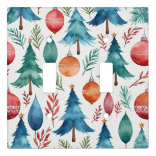 Christmas Tree Pattern Light Switch Cover
