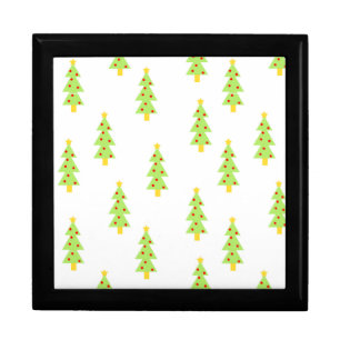 christmas tree pattern mid century modern vintage gift box