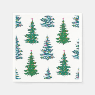 Christmas tree pattern napkins