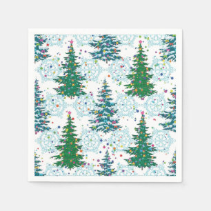 Christmas tree pattern napkins