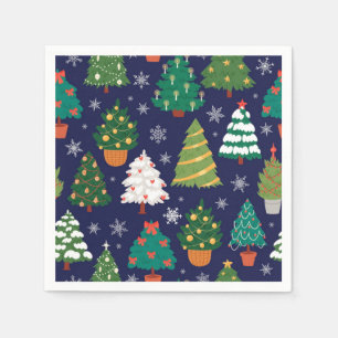 Christmas tree pattern napkins
