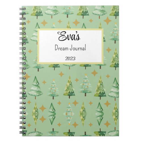 Christmas Tree Pattern Notebook