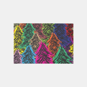 Christmas tree pattern outdoor rug