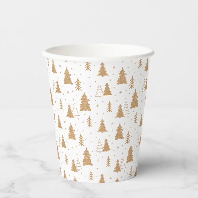 Christmas Tree Pattern Paper Cups (Front)