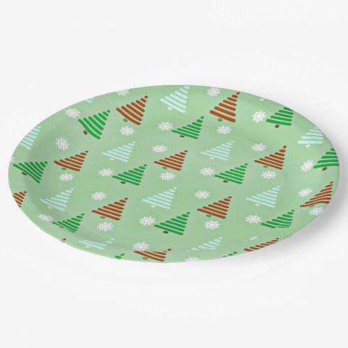 Christmas Tree Pattern Paper Plates