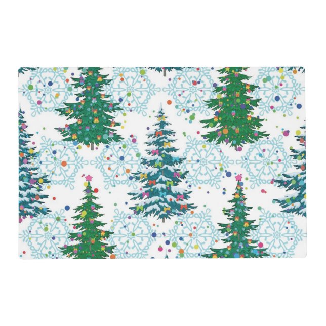 Christmas tree pattern placemat (Front)