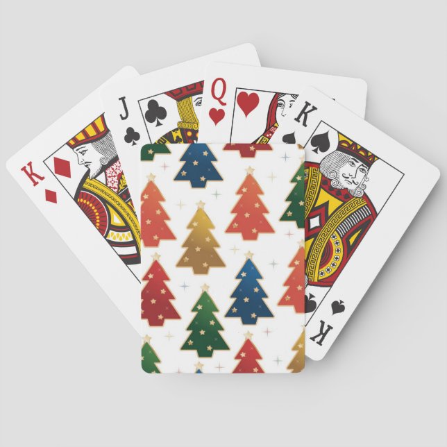 Christmas tree pattern poker cards (Back)