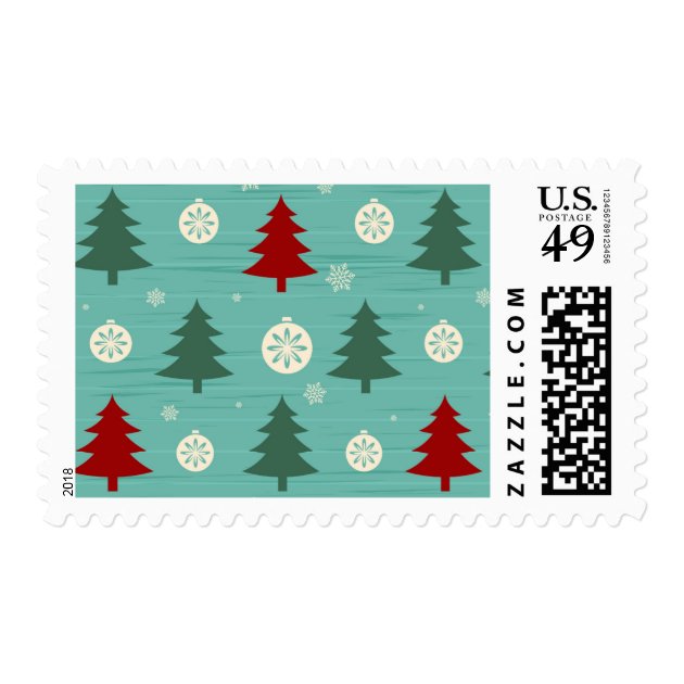 Christmas Tree Pattern Postage