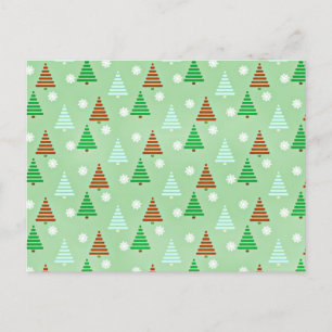 Christmas Tree Pattern Postcard