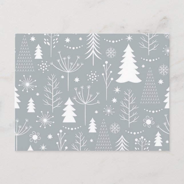 Christmas tree pattern postcard (Front)