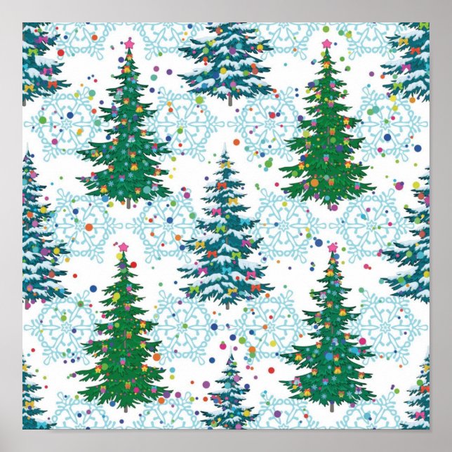 Christmas tree pattern poster (Front)