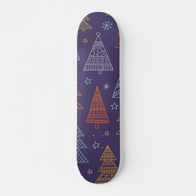 Christmas tree pattern skateboard (Front)