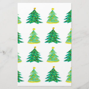 Christmas Tree Pattern Stationery