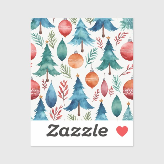 Christmas Tree Pattern Sticker (Sheet)