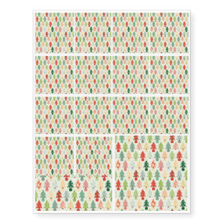 Christmas tree pattern temporary tattoos