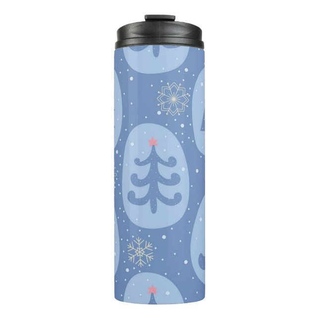Christmas tree pattern thermal tumbler (Front)