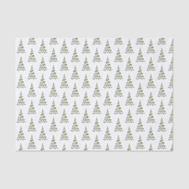 Christmas Tree Pattern Tissue Paper (Front)