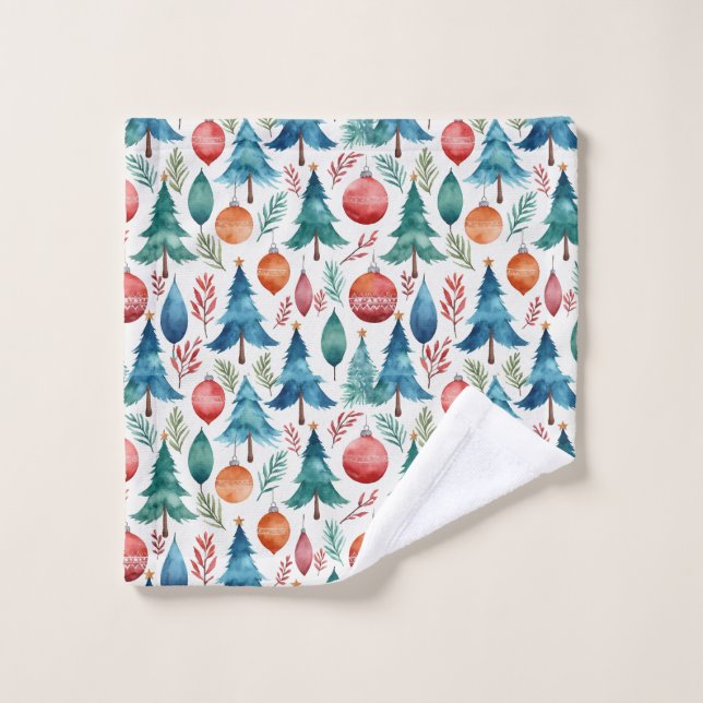 Christmas Tree Pattern Wash Cloth (Wash Cloth)