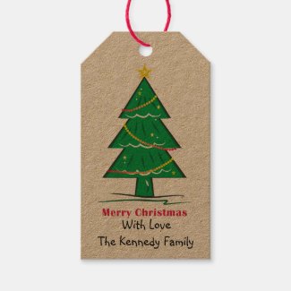 Christmas Tree Personalized Family Christmas Gift Tags