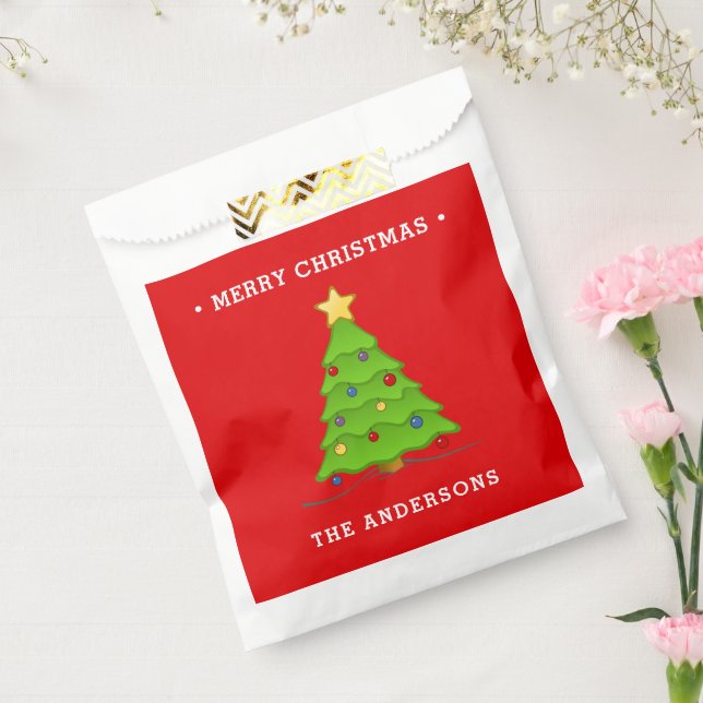 Christmas Tree Personalized Favor Bag (Sealed)