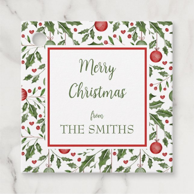 Christmas Tree Personalized Gift Tags (Front)