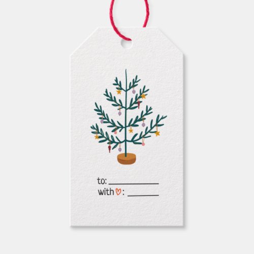 Christmas Tree Personalized Name Gift Tags