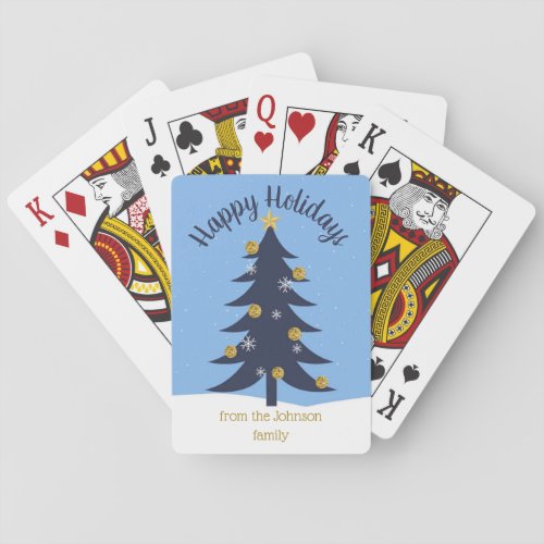Christmas Tree Personalized Playing Cards