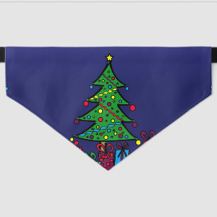 Christmas tree pet bandana collar