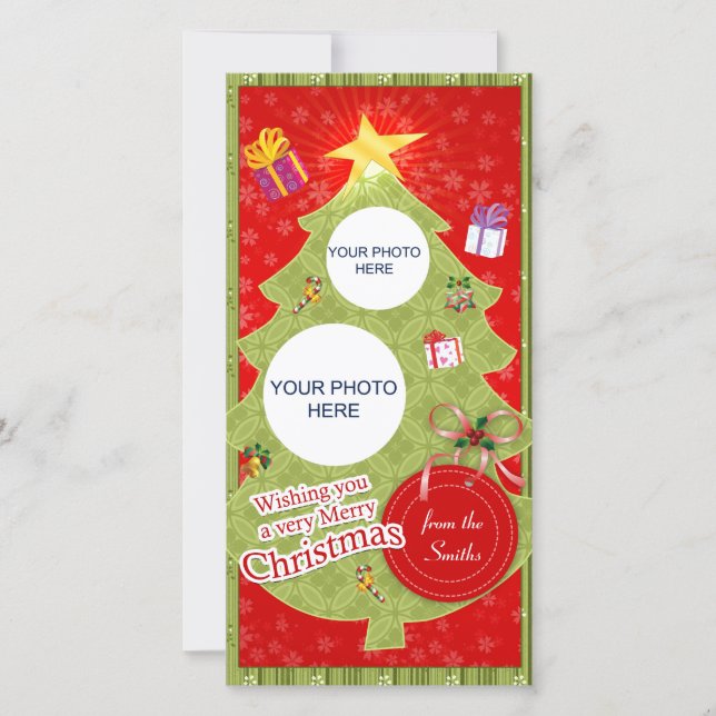 Christmas tree photo card (Front)