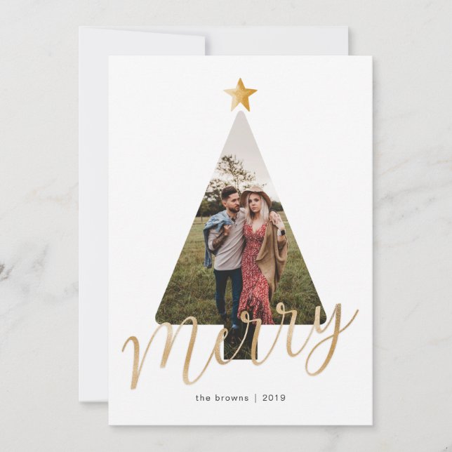 Christmas tree photo card (Front)