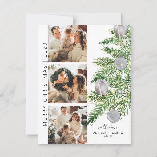 Christmas Tree Photo Collage Christmas Holiday Card Zazzle