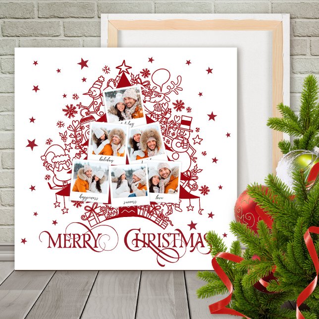 Christmas Tree Photo Collage — Decorative Tree Red Foam Board (Creator Uploaded)