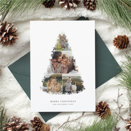 Christmas Tree Photo Collage Holiday Card