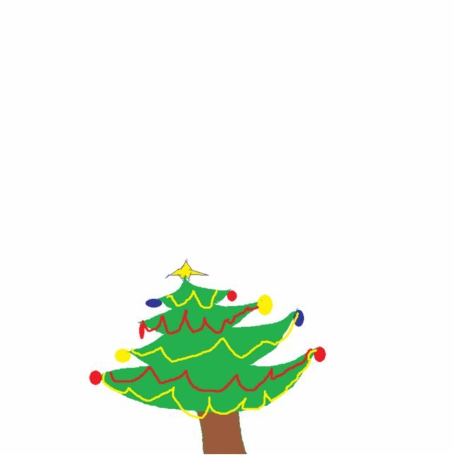 Christmas Tree Photo Sculpture. Cutout (Front)