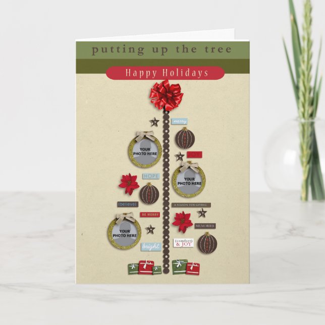 Christmas Tree Photograph Card (Front)