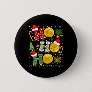 Christmas Tree Pickleball Ho Ho Ho Santa Lights Xm Button