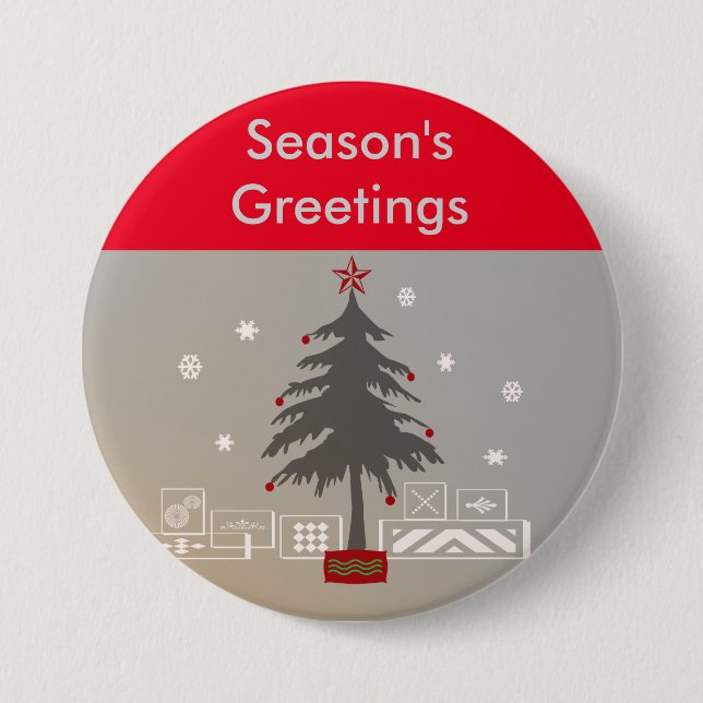 Christmas Tree Pinback Button (Front)