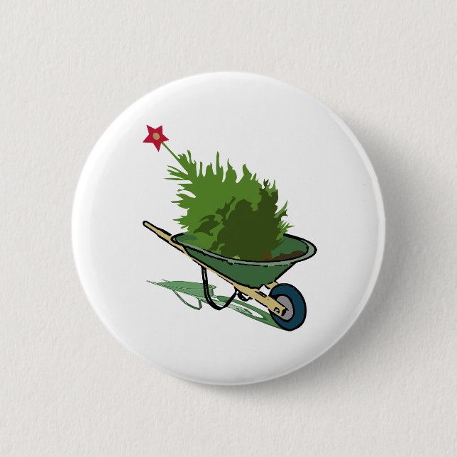 Christmas Tree Pinback Button (Front)