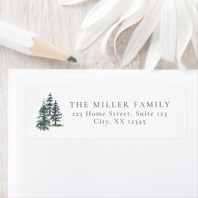 Christmas Tree | Pine tree Return Address Label (Insitu)