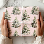 Christmas Tree Pink Bow Wrapping Paper<br><div class="desc">Christmas Tree Pink Bow Wrapping Paper</div>