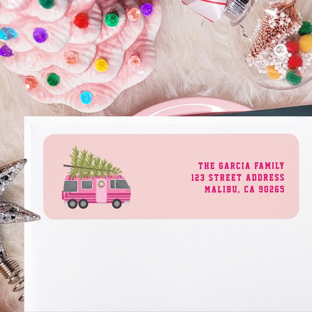 Christmas Tree Pink RV Camper Pink Label (Creator Uploaded)