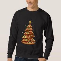 Christmas tree pizza sweatshirt