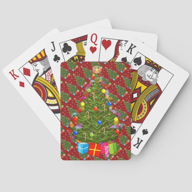 Christmas Tree Playing Cards (Back)